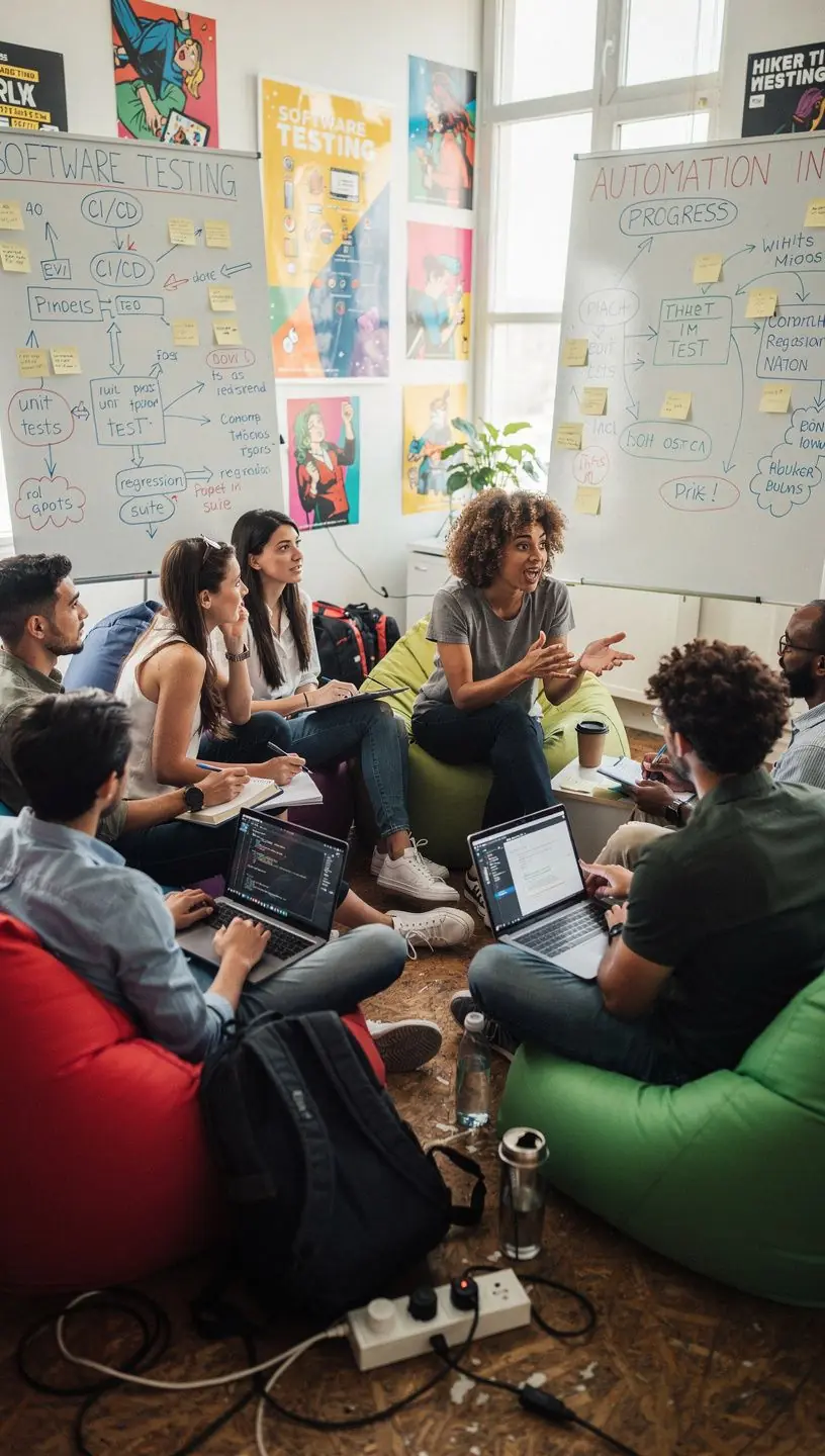 Ein Notizbuch und ein Laptop stehen bereit für das Lernen von Testmethoden.